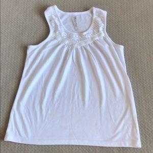 Girls size Large white top